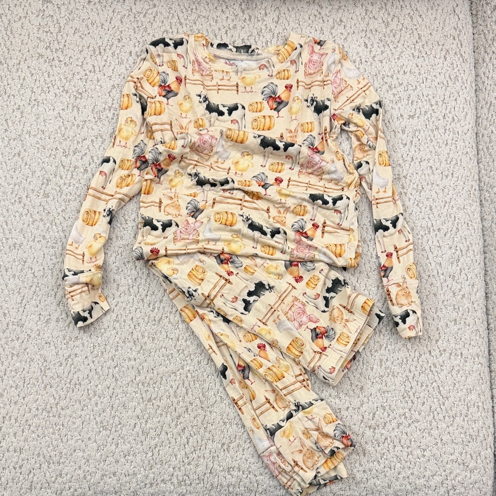 Bamboo Kids Farm-Themed Pajama Set